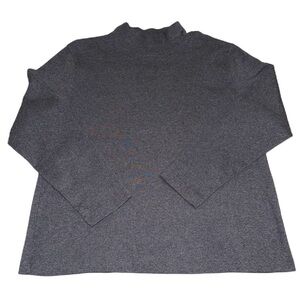 Kate Hill 2X Mock Turtle Neck Grey Casual